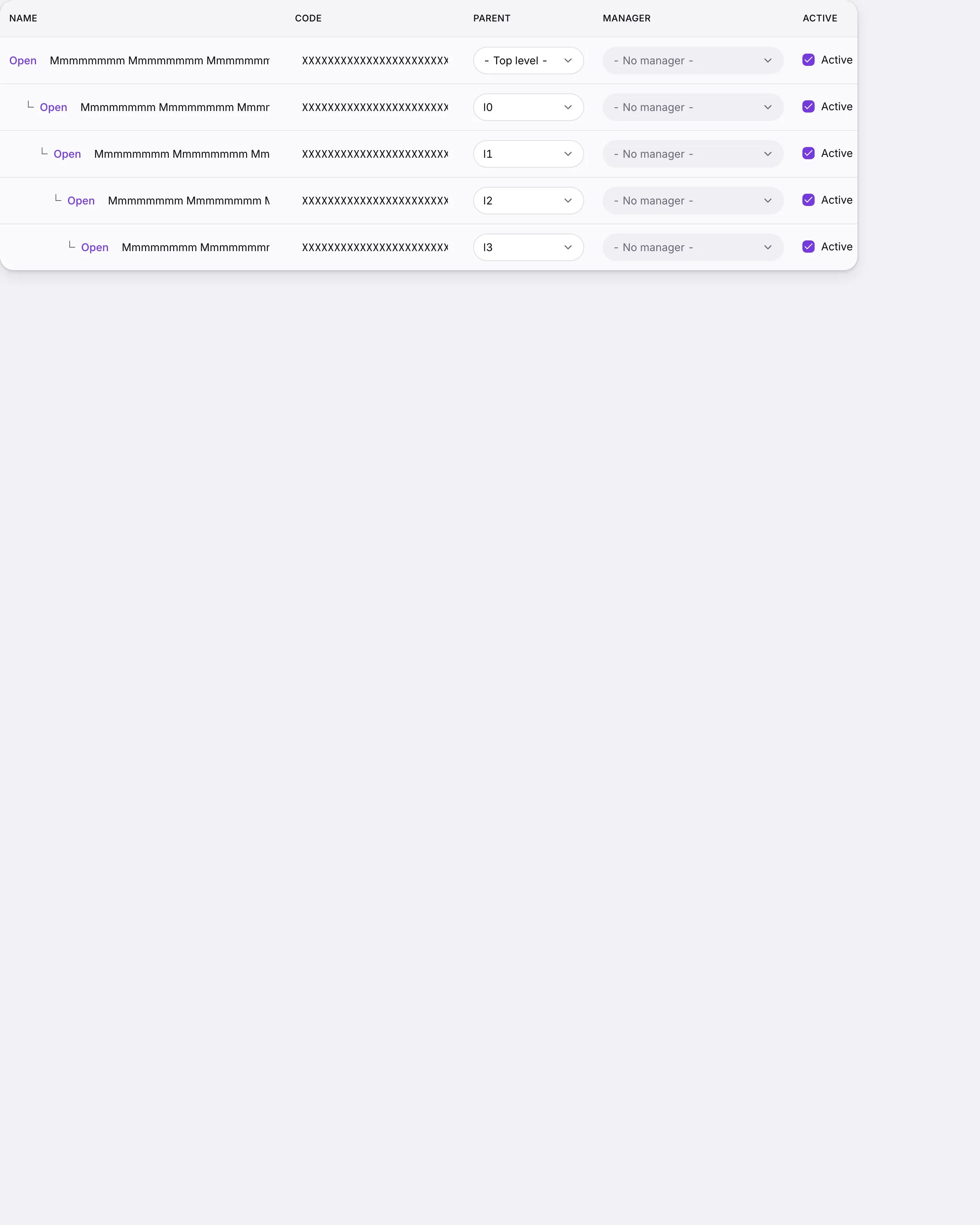 Another screen from Departments.